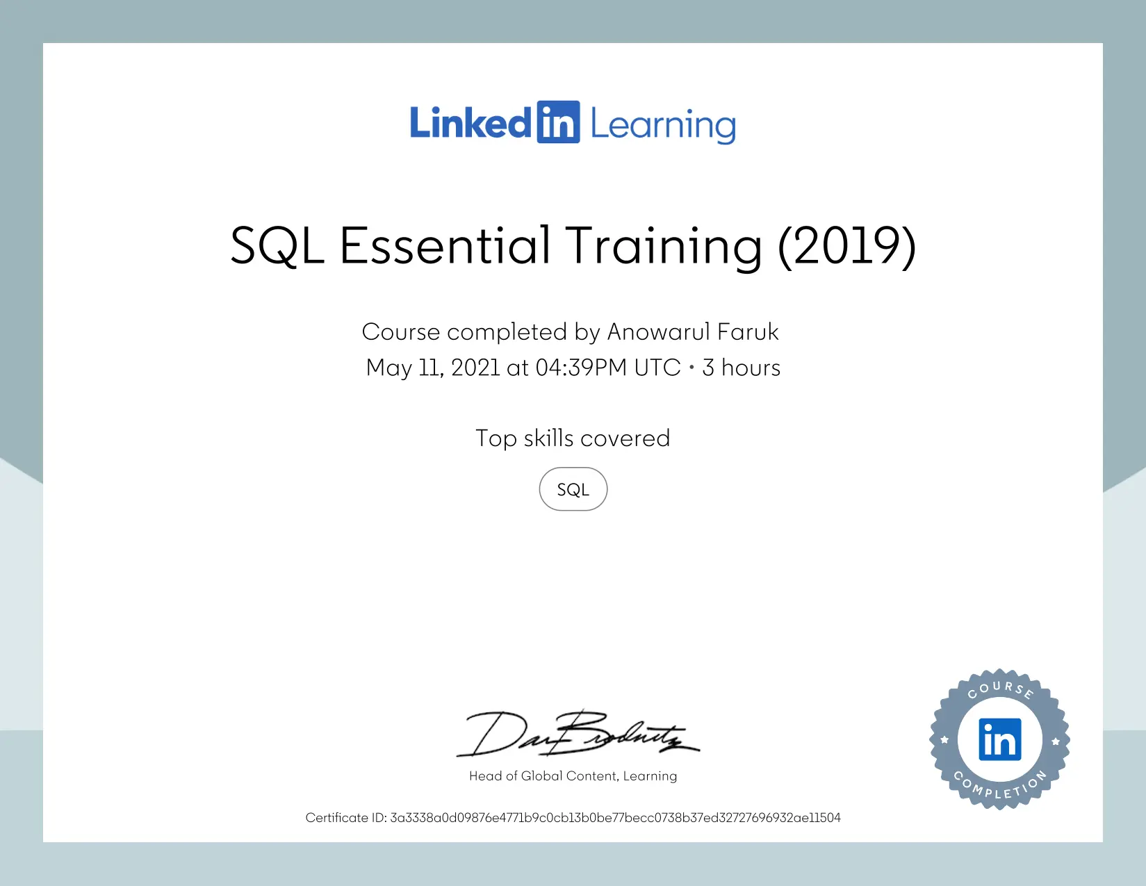 Certificate 5